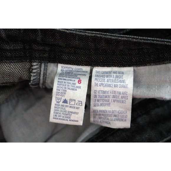 Tommy Hilfiger Black Jeans Womens Size 6 Stretch Denim Boot Cut Low Rise - Picture 11 of 11